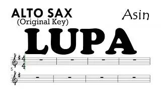 Lupa by Asin Alto Sax Original Key Sheet Music Backing Track Partitura