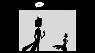 Alastor trying to reconnect with Vox after too much time and too much distance | Artist: @neofox