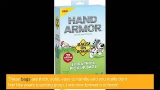Bags on Board Poop Waste Pick-Up Bags, Hand Armor Extra Thick, 100 Count, 6 Pack