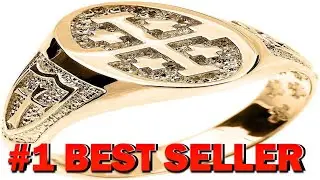 Men's Fine Jewelry 14K Yellow Gold Jerusalem Five Fold Crusaders Cross Heraldic - B010MPRAZ0