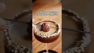 Ferrero Rocher Espresso Martini cheers! 🥂 #drink #cocktail #shortsfeed #shorts