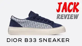 DIOR B33 SNEAKER NAVY BLUE DIOR OBLIQUE JACQUARD AND SUEDE