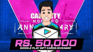 Call Of Duty Mobile with ReGaLtos | 1 Year Anniversary - 50,000 Rs Google play Gift Cards giveaway