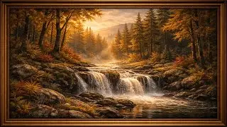 Golden Forest III 🌳  | Timeless Golden Hour Forest for Deep Relaxation | 4K Calm Nature Art