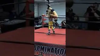 Cowpoke Paul avoids Austin Kingsley V and sends him soaring with a back body drop at WDWA #wrestling