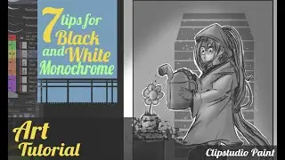 7 Tips for Black and White Digital Art - Clipstudio Paint