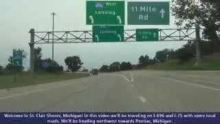 Detroit, Michigan I-94/I-696 WB to I-75 NB to M-59 WB