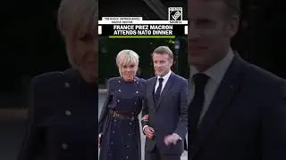 French President Macron attends NATO dinner hosted by Dutch King ahead of key summit