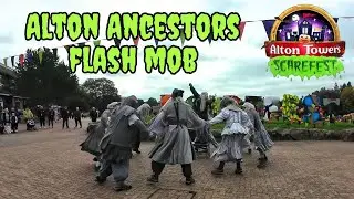 Alton Ancestors Flash Mob Towers Street Scarefest 2025 at Alton Towers Resort