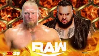 Брок Леснар против Бронсона Рида, WWE Raw, 4 января 2026 года, стальная клетка, WWE2k25 &mdash; геймпле...
