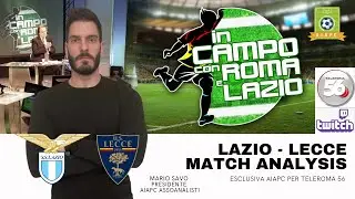 ⚪️ LAZIO 🔵 vs 🟡 LECCE 🔴 analizzata da Mario Savo (Presidente AIAPC AssoAnalisti) su Teleroma56