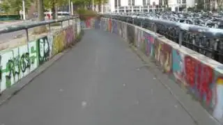 Bicycle tunnel from 1971 in Utrecht (Netherlands)