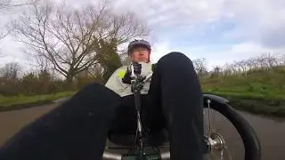 Windcheetah Recumbant Trike doing Bainton, Ufford, Ashton Loop