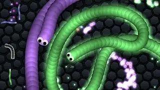 Slither.io Giant snake vs all snake in the map || Slitherio funny moments
