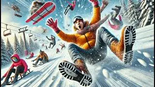 Crazy Sledding Crashes 2025!
