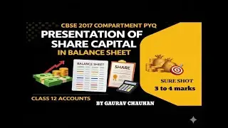 CBSE 2017 Compartment PYQ &ndash; Presentation of Share Capital in Balance Sheet | Class 12 Accounts 