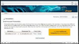 How to setuo email forwarding in cpanel