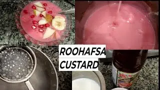 ROOH-AFSA CUSTARD | QUICK CUSTARD RECIPE | ROSE CUSTARD | FRUIT CUSTARD