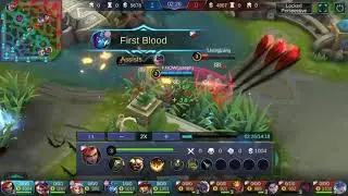 Hilda on ranked game...  Very aggressive tank type hero