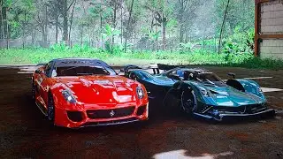 Forza horizon 5 drag race Aston Martin valkere AMR PRO Vs Ferrari 599XX
