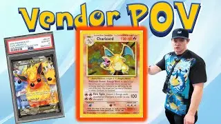 Can I WIN a COIN FLIP for a BASE SET Charizard?! Pokemon Card Vendor POV