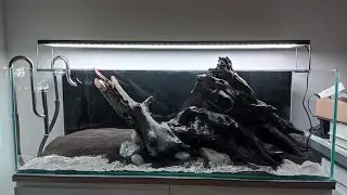 120cm Amazonas Biotop Light Aquarium - Bodengrund und Hardscape
