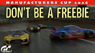 GT7 Manufacturers Cup: The FREEBIE RACE at Dragon Trail (12th to 7th in the rain!)