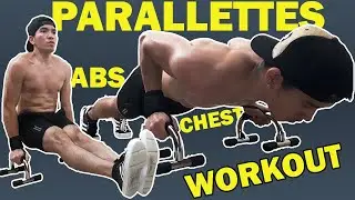 PARALLETTES (PUSH-UP BAR) WORKOUT | CHEST AND ABS | EFFECTIVE WORKOUT