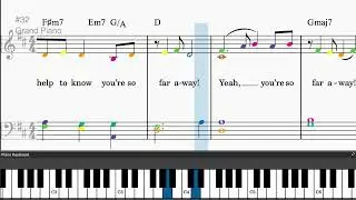So Far Away by Carole King - Easy piano tutorials with sheetmusic