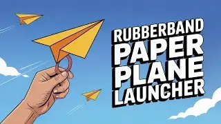 How to make a rubberband paper plane launcher #diy paper plane,paper airplane,paper plane launcher