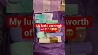 Unboxing Tatcha beauty product with $100 worth of lucky bag #tacha #luckybag #btsdynamite
