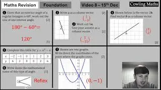 Maths Revision GCSE - Video 8 - 15th Dec