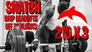Ashim Snatch Grip DL 210x3 Feat. Mreenal Overhead Press Practice & Rev Band BP 140x3 w/ CGBP 110x4