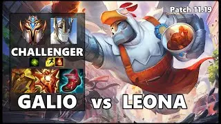CHALLENGER Support Gameplay - GALIO vs LEONA Patch 11.19