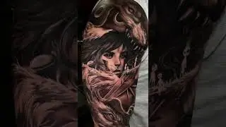 My version of Princess #Mononoke #princess #princessmononoke #animetattoo #anime #tattoo #realism