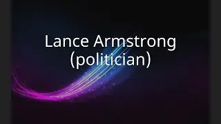 Lance Armstrong (politician)