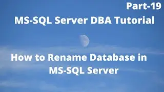 How to rename database in MS-SQL Server