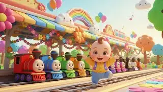Colors Train Adventure Song | kids nursery rhymes | Baby Song, Learn Colors & Shapes 🚂🎨