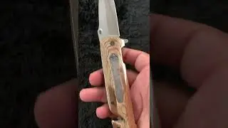 Black Timascus Zircuti Inlay Mokume Gane Scales D2 Steel Blade Pocket Folding Knife#knife#titanium