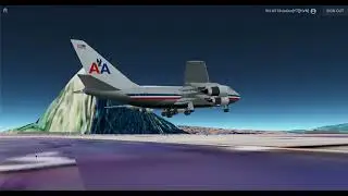 American Airlines Boeing 747SP butter landing at Gibraltar Airport
