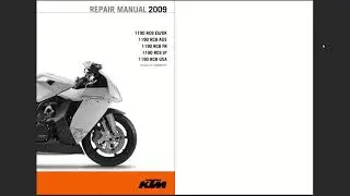 KTM 1190 RC8 2009 Service Workshop Repair Manual Download PDF
