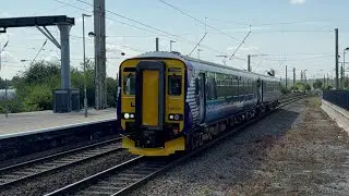 Scotrail 156456 heads back to Scotland, Avanti 390135 works an ecs move and Freight at WBQ (1/8/24)