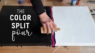 The COLOR SPLIT Pour - Fluid Acrylic pour painting Black & White