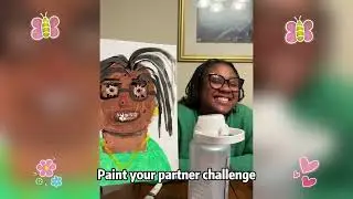 Paint your partner challenge😂#couplespaintingchallenge #date #painteachother #funny#love