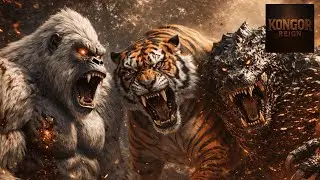 White Kong vs Tiger Warrior vs Ancient Crocodile Man | Savage Ocean Clash