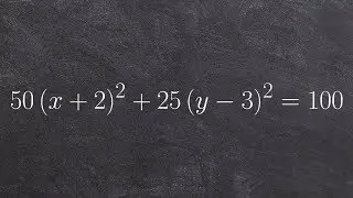 Graph and identify the parts of a ellipse with vertical major axis