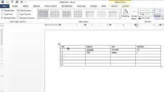Lesson 20 Table - Word 2013 - Sahalsoftware - afsoomaali