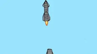 Starship SN8 hop animation