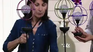 Solar Rotating Globe & Icon Garden Stake on QVC