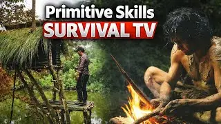 Tree House & Fire Without Tools &bull;Primitive Survival Skills in Jungle | Fire & Tree Bridge